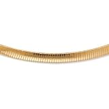 Sterling Silver Reversible Omega 18k Gold over SS Necklace 17
