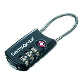 Samsonite 3-Dial TSA Cable Luggage Lock, Travel Sentry by