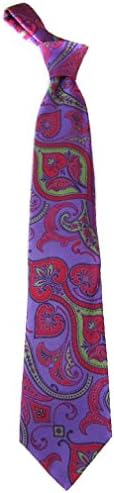 VS-82 - Mens Ultra Modern Tie and Hanky Set - Silk - Lavender- Red - Green