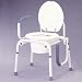 Drop Arm Commode - White