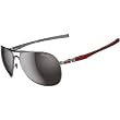Oakley Plaintiff Men's Special Editions Ducati Sports Wear Sunglasses w/ Free B&F Heart Sticker Bundle - Silver/Warm Grey