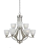 Triarch 33294 9 Light Value Large Chandelier, Satin Nickel