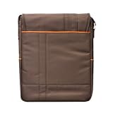 Sony DVP-FX930/L 9-Inch Portable DVD Player Vertical Multi Pocket Messenger Bag - Chocolate Brown