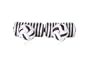 Hip Coffee Bean Brown and White Silk Knot Log Cufflinks With Velour Pouch