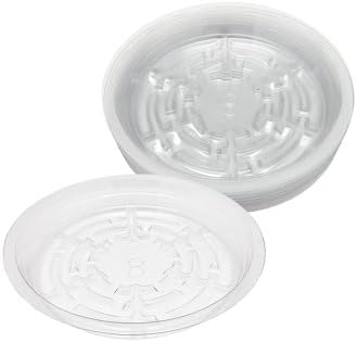 ViagrowTM 8" Clear Plastic Saucer, 5 Pack