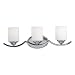 Quoizel EI8603C Ellis 8-Inch Bath Bar with Three Lights with White Opal Etched Glass, Polished Chrome Finish