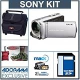Sony DCR-SX44 4GB Flash Memory Handycam Camcorder Kit - Silver - with 8GB SD Memory Card, Camcorder Case, Mack Four Year Exteneded Video Warranty, Micro-Fiber Cleaning Cloth