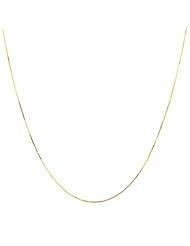 Klassics 10k Yellow Gold .50mm Solid Light Box Chain Necklace