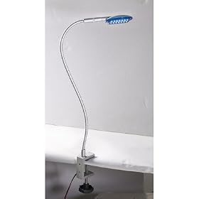 Modern LED Gooseneck Reading Light in Silver