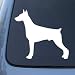 DOBERMAN SILHOUETTE - Dog - Vinyl Decal Sticker #1508 | Vinyl Color: White