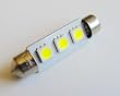 42mm High Power 3 SMD LED Festoon Dome Bulb White 12V LED Car Bulb