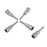 uxcell　ソケットビット 六角ドライバービット　磁性ソケット　5個入り