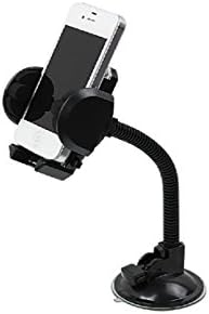 Foitech® Easy-to-use Universal Car Mount for Smartphones, Gps 2-in-1 Gooseneck Flexible Long Arms Cell Phone Clip Holder Stand Support 360-degree Roating Mount Clip-on Holder Kit Hands Free Mobile Phone Mount for Bed,car,desktop,chair Holder with Mounting Clip Car Vehicle Windshield Suction Cup Mount for Iphone /Samsung /Gps/smartphone