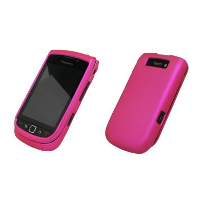 Blackberry Torch 9800 Hot Pink Rubberized Hard Cover Crystal Case
