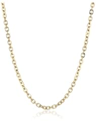 Italian 14k Yellow Gold 1mm Diamond Cut Rolo Chain Necklace