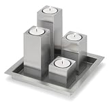 Blomus 68247 5 Pc Tealight Holder Set, Square