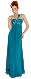 Beaded One-Shoulder Chiffon Long Goddess Gown Prom Dress