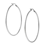 Stainless Steel Round Hoop Earrings
