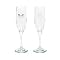 Bride and Groom Heart and Tux Flutes