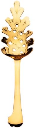 Absinthe Spoon - Gold-plated, Wormwood Leaf