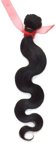 16" Inch 100% RAW Virgin Brazilian Remy Human Hair Extensions body Weave Weft Bundle #1B