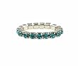 Toe Ring - T2 - Crystal Band ~ Blue Zircon