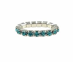 Toe Ring - T2 - Crystal Band ~ Blue Zircon