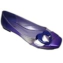 Womens Purple Silver Two Toned Flat Love Heart Comfort Pumps Ladies Shoes