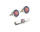 Chicago Cubs Cufflinks and Tie Bar Gift Set