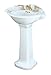 St. Thomas Creations 5074.082.01 Barrymore 8-Inch Centerset Corner Pedestal Slab, White Finish. Drain stopper not included.