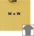 "WoW" Premium Relaxed Fit 100% Cotton Crew-Neck Tee for Him -- Show your sardonic geekocity with this witty Beware of the Geek shirt, and see more funny tootoographic shirts in many styles and colors