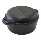 Lodge Logic L8DD3 Double Dutch Oven and Casserole with Skillet Cover, 5-Quart