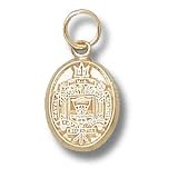 Navy Midshipmen Solid 14K Gold Seal In Oval Pendant