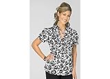 Petite Bay Studio Career Abstract Floral Satin Blouse