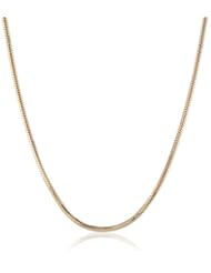 18k Yellow Gold 1.6mm D-Cut Snake Chain Necklace
