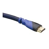 12ft Ultra-High Speed HDMI Cable - Gold Plated Connectors - Nylon Braided Cord for Maximum Noise Reduction (12 feet)