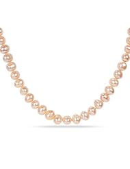 Freshwater Pink Pearl Necklace (9-10mm) 18"