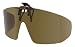 Polarized Clip-on Flip-up Plastic Sunglasses - Wrap Style - Polarized Brown - 65mm Wide X 55mm High (140mm Wide)