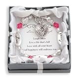 Clearly Charming Live, Love, Laugh Silver & Crystal Expressively Yours Bracelet silver graphics