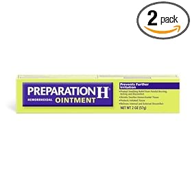 Preparation H Hemorrhoidal Ointment, 2-Ounce Tubes (Pack of 2)