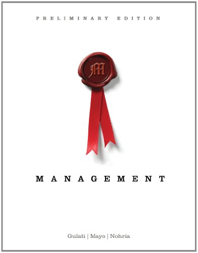 Management, Preliminary Edition (New 1st Editions in Management)