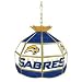 NEW Trademark NHL Buffalo Sabres Stained Glass Tiffany Lamp 16 Inch diam Hanging Chain Included