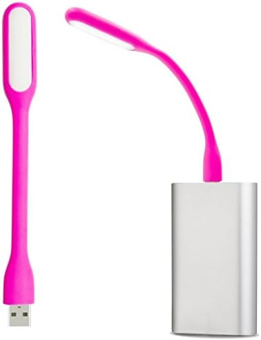 Greenyourlife Energy Saving Mini USB LED Light(Warm White)Adjust Angle Portable Flexible Night Book Reading Lamp for Power bank PC Laptop Notebook Computer keyboard(Pink)