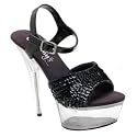 Anthonys - 6 inch heel platform sequins sandal.