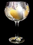 Bride's Heirloom Design - Hand Painted - Grande Goblet - 17.5 oz..