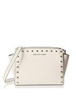 Michael Kors Bandolera Selma Medium Studded Messenger (Blanco)