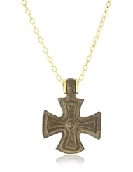 GURHAN "Museum" One of a Kind Gold Cross on Bronze Necklace