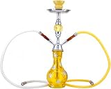 Traumhafte Shisha Goldstar im Set mit 2 Schläuchen 45cm 0230133