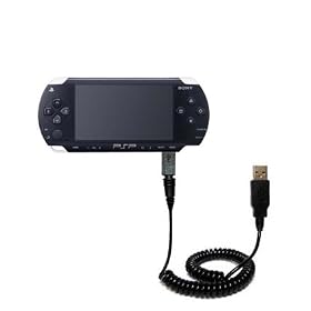 Coiled Power Hot Sync and Charge USB Data Cable w Tip Exchange for the Sony PSP-1001 Playstation... by Gomadic for the Sony PSP-1001 Playstation Portable