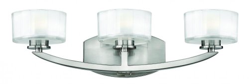 Hinkley Lighting 5593BN Three Light Up Lighting 21" Wide Bathroom Fixture in Brushed Nickel Finish from, Brushed Nickel